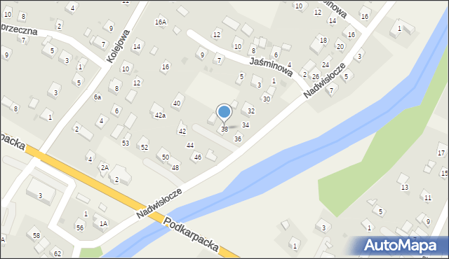 Besko, Nadwisłocze, 38, mapa Besko