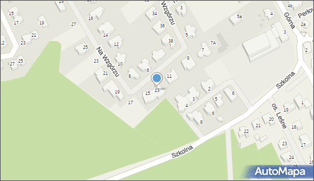 Bezrzecze, Na Wzgórzu, 13, mapa Bezrzecze