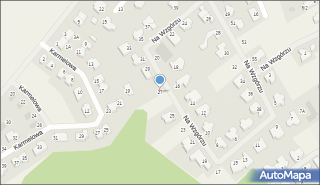 Bezrzecze, Na Wzgórzu, 27, mapa Bezrzecze