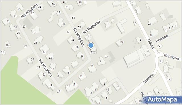 Bezrzecze, Na Wzgórzu, 5, mapa Bezrzecze