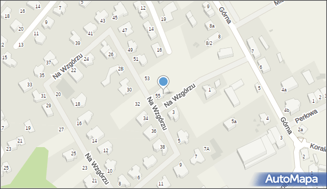 Bezrzecze, Na Wzgórzu, 57, mapa Bezrzecze