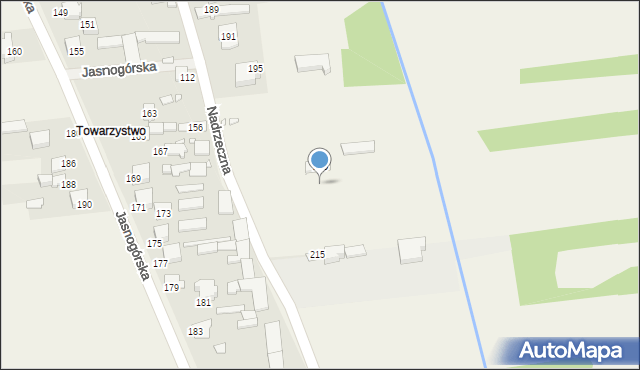 Biała, Nadrzeczna, 207, mapa Biała