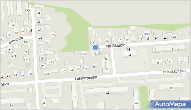 Biała Podlaska, Na Skarpie, 3, mapa Białej Podlaskiej