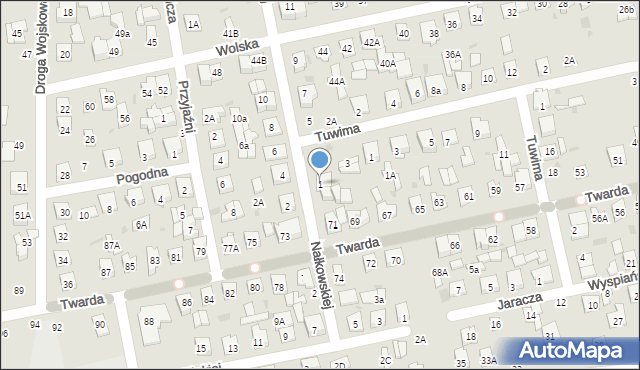 Biała Podlaska, Nałkowskiej Zofii, 1, mapa Białej Podlaskiej