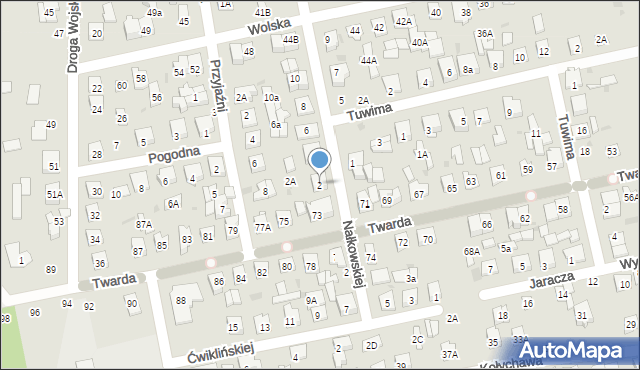 Biała Podlaska, Nałkowskiej Zofii, 2, mapa Białej Podlaskiej