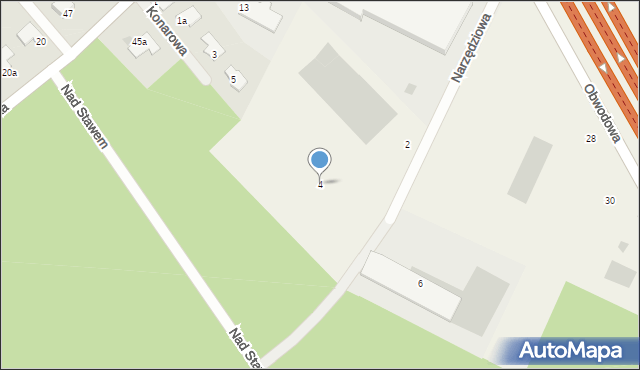 Białe Błota, Narzędziowa, 4, mapa Białe Błota