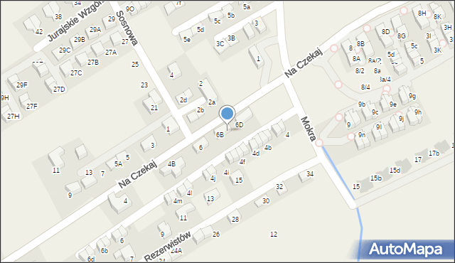 Bibice, Na Czekaj, 6C, mapa Bibice