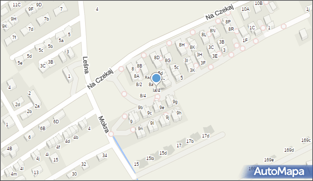 Bibice, Na Czekaj, 8a/4, mapa Bibice