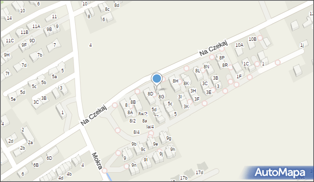 Bibice, Na Czekaj, 8F, mapa Bibice