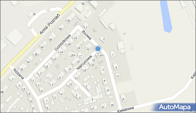 Bielsko, Narcyzowa, 24, mapa Bielsko