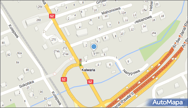 Bielsko-Biała, Nasypowa, 3, mapa Bielsko-Białej