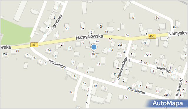 Bierutów, Namysłowska, 19b, mapa Bierutów