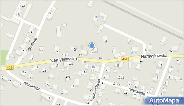 Bierutów, Namysłowska, 7, mapa Bierutów