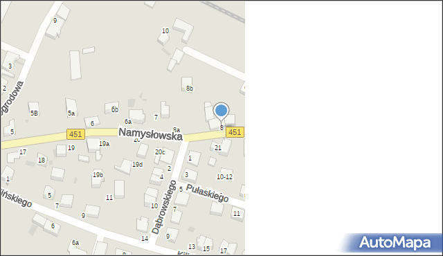 Bierutów, Namysłowska, 8, mapa Bierutów