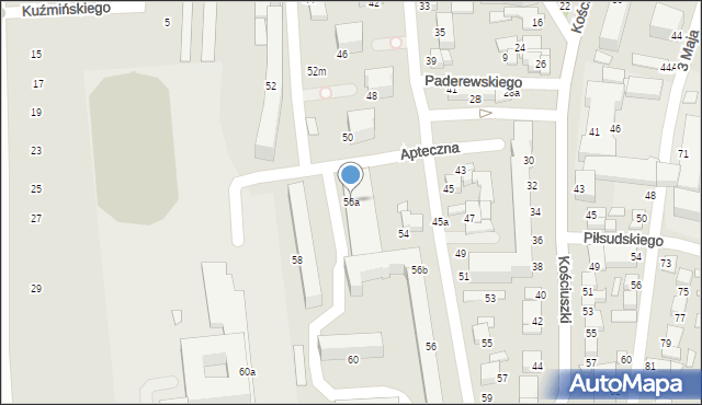 Biłgoraj, Nadstawna, 56a, mapa Biłgoraj