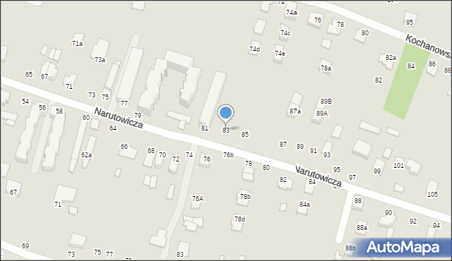 Biłgoraj, Narutowicza Gabriela, 83, mapa Biłgoraj