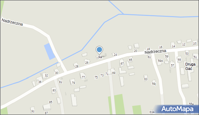 Blachownia, Nadrzeczna, 24a, mapa Blachownia