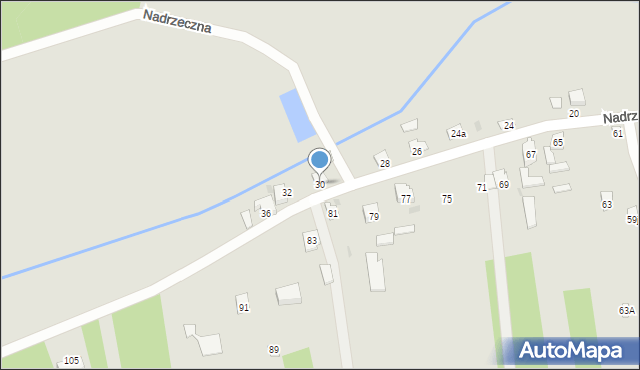 Blachownia, Nadrzeczna, 30, mapa Blachownia