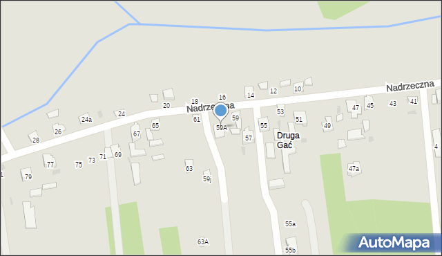 Blachownia, Nadrzeczna, 59A, mapa Blachownia