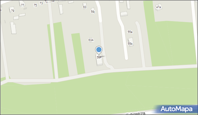 Blachownia, Nadrzeczna, 59F, mapa Blachownia