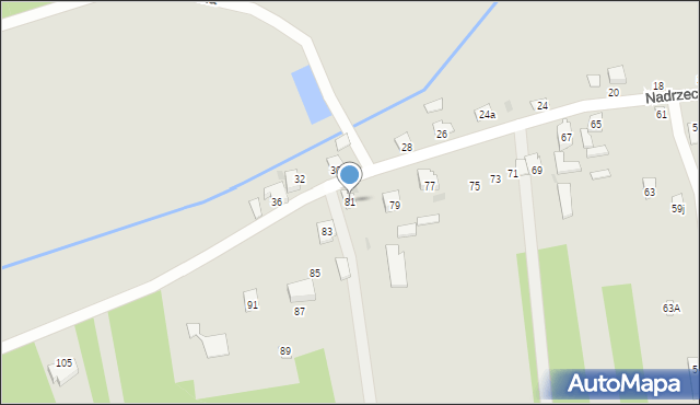 Blachownia, Nadrzeczna, 81A, mapa Blachownia