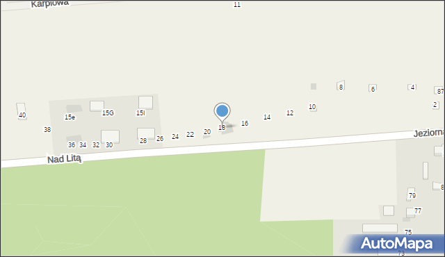 Błędowo, Nad Litą, 18, mapa Błędowo