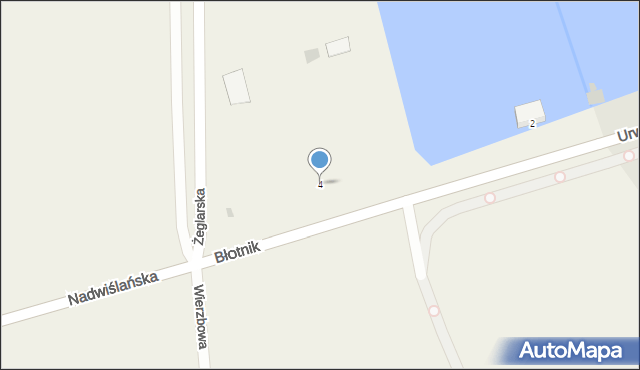 Błotnik, Nadwiślańska, 4, mapa Błotnik