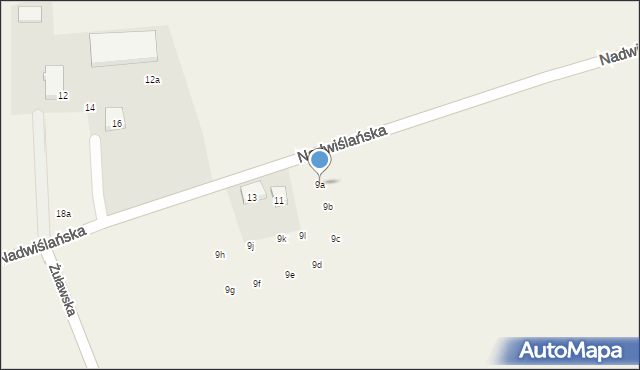 Błotnik, Nadwiślańska, 9a, mapa Błotnik