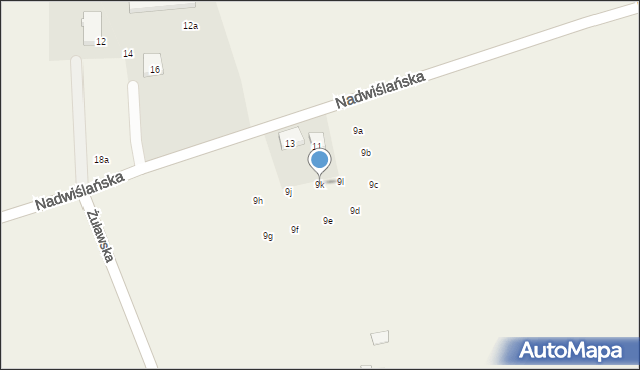 Błotnik, Nadwiślańska, 9k, mapa Błotnik