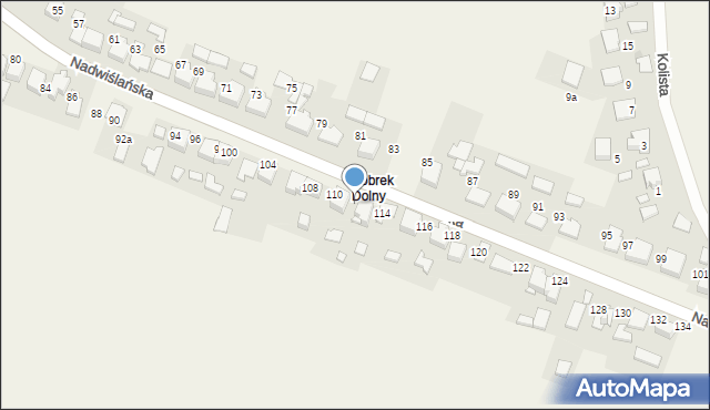 Bobrek, Nadwiślańska, 112, mapa Bobrek