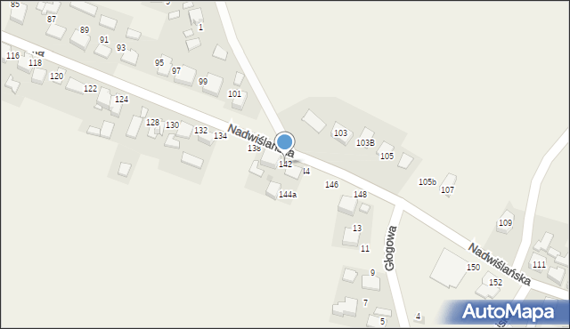 Bobrek, Nadwiślańska, 142, mapa Bobrek