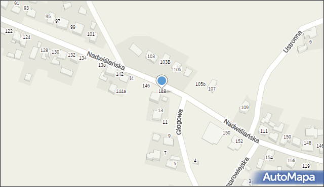 Bobrek, Nadwiślańska, 148, mapa Bobrek