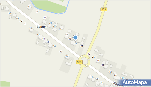 Bobrek, Nadwiślańska, 35, mapa Bobrek