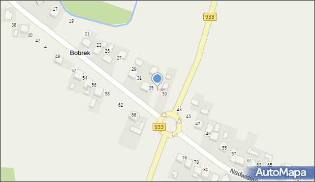 Bobrek, Nadwiślańska, 37, mapa Bobrek