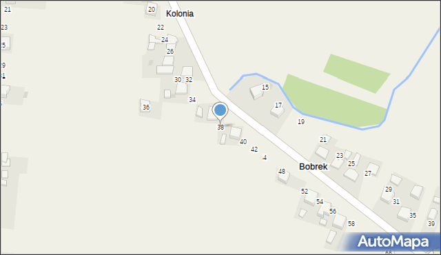 Bobrek, Nadwiślańska, 38, mapa Bobrek