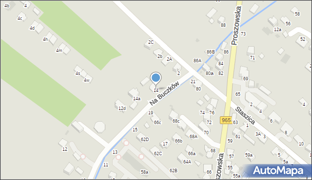 Bochnia, Na Buczków, 14, mapa Bochni