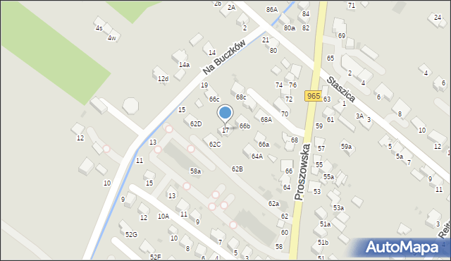 Bochnia, Na Buczków, 17, mapa Bochni