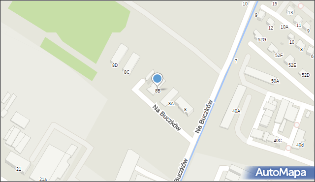 Bochnia, Na Buczków, 8B, mapa Bochni