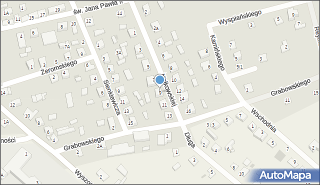 Bodzanów, Nałkowskiej Zofii, 9, mapa Bodzanów