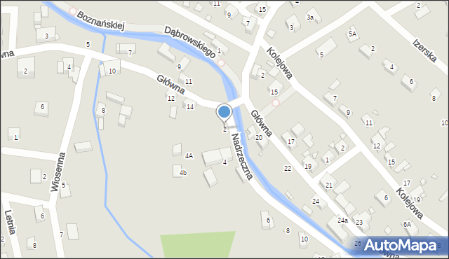 Bogatynia, Nadrzeczna, 2, mapa Bogatynia