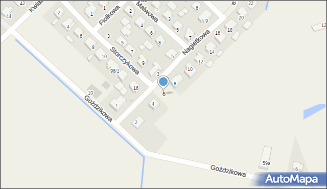 Bogdanowo, Nagietkowa, 6, mapa Bogdanowo