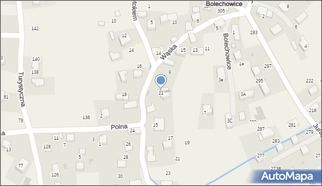 Bolechowice, Nad Potokiem, 11, mapa Bolechowice