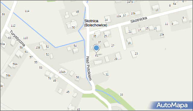 Bolechowice, Nad Potokiem, 41, mapa Bolechowice