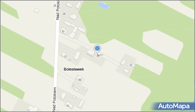 Bolesławek, Nad Potokiem, 35, mapa Bolesławek