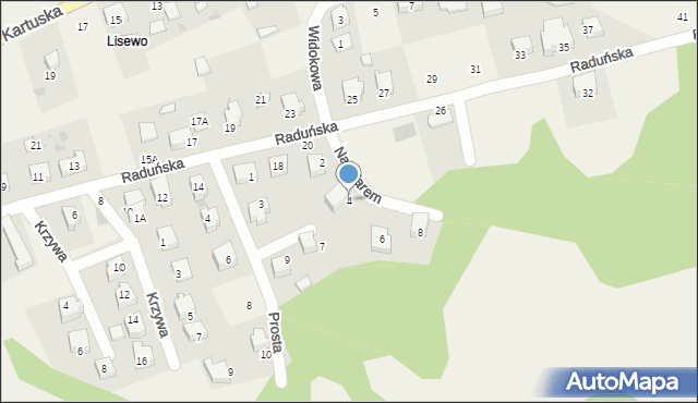 Borkowo, Nad Jarem, 4, mapa Borkowo