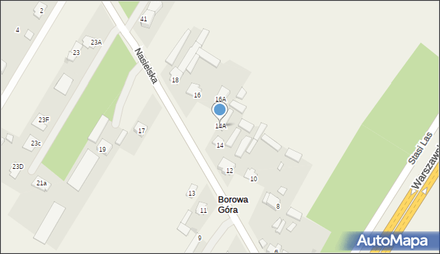 Borowa Góra, Nasielska, 14A, mapa Borowa Góra