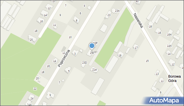 Borowa Góra, Nasielska, 23c, mapa Borowa Góra