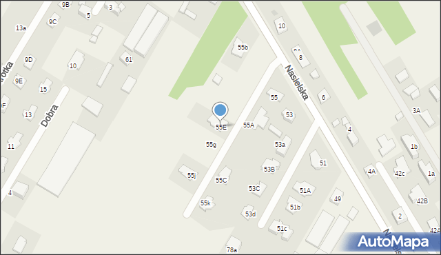 Borowa Góra, Nasielska, 55E, mapa Borowa Góra