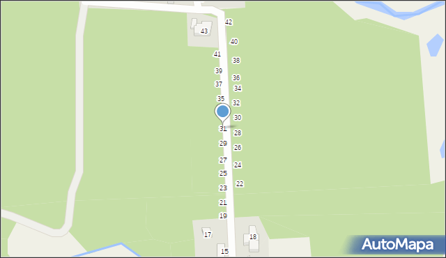 Borówiec, Nad Potokiem, 31, mapa Borówiec