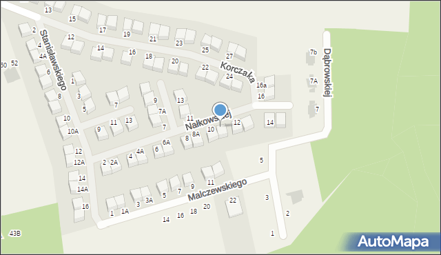 Borowiec, Nałkowskiej Zofii, 10A, mapa Borowiec